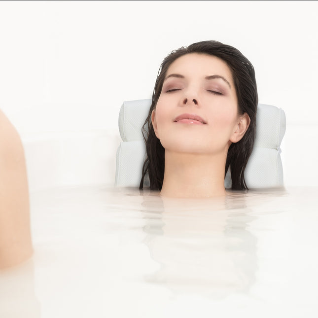 White bath pillow