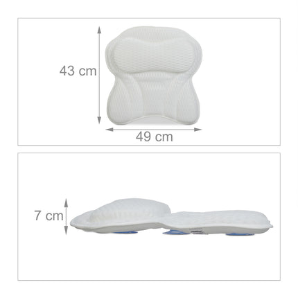 White bath pillow