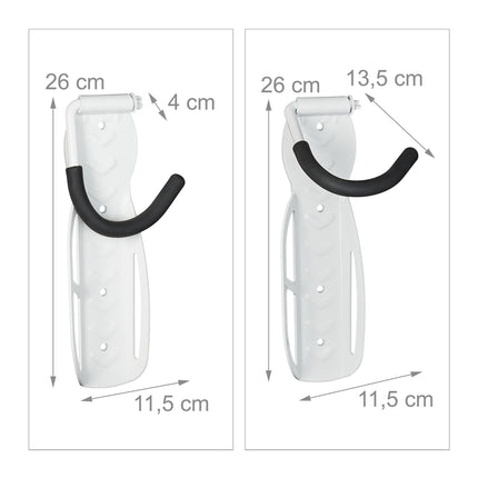 White bicycle holder wall set of 4