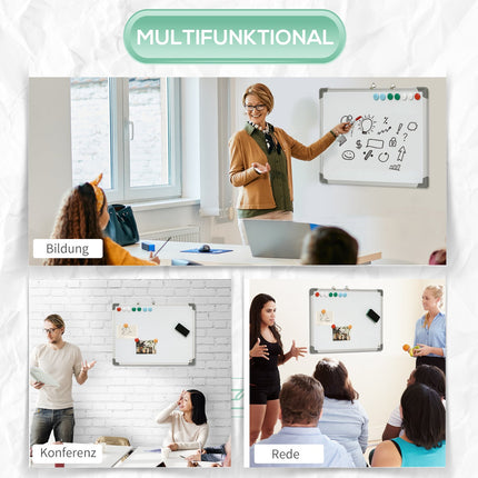 Magnetic whiteboard easel Set with markers and magnets, 60x45cm