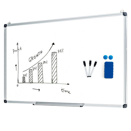 Whiteboard Magnetic Board Writing Board Wall Board Memo Board with Aluminum Frame (70 x 50 cm)
