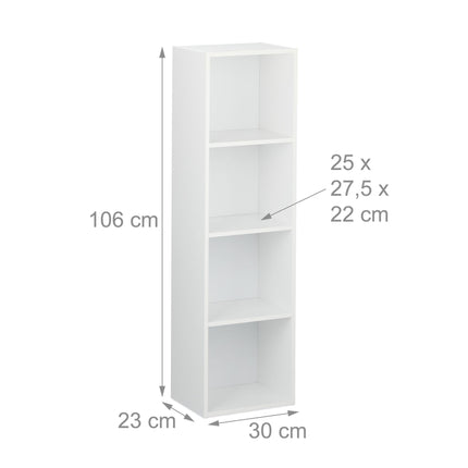 White bookshelf