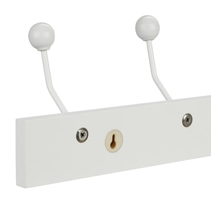 White coat hanger with 5 hooks
