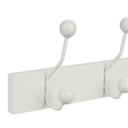White coat hanger with 5 hooks