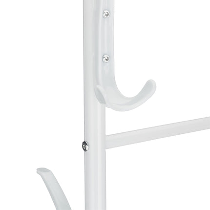 White coat hanger with wheels