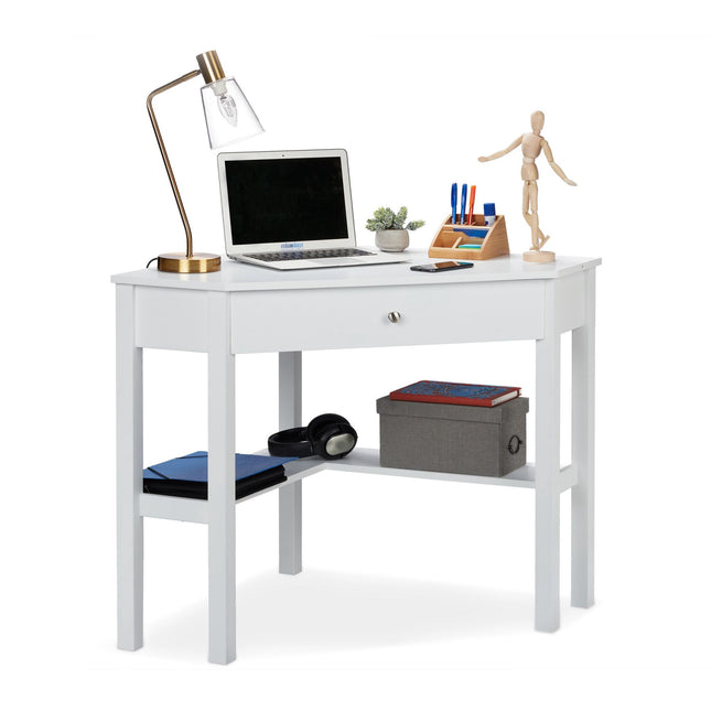 White corner desk