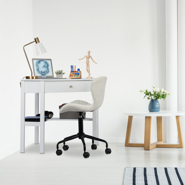 White corner desk