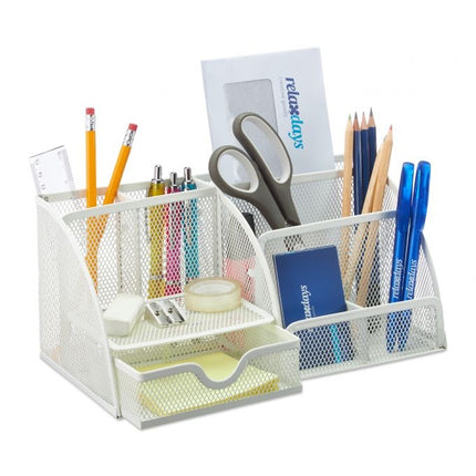 White desk storage