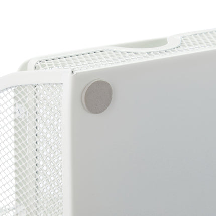 White desk storage