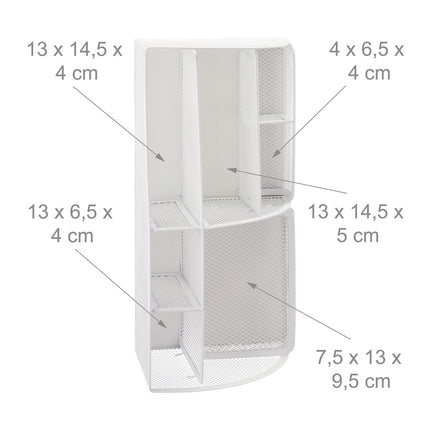 White desk storage