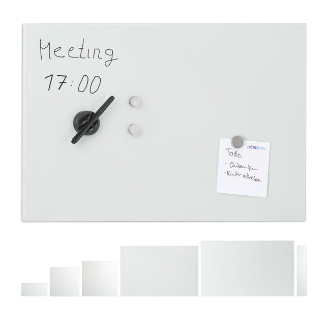 White glass magnetic board