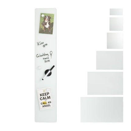White glass magnetic board