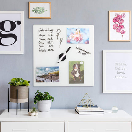 White glass magnetic board
