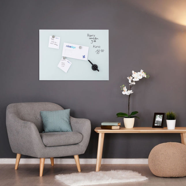 White glass magnetic board