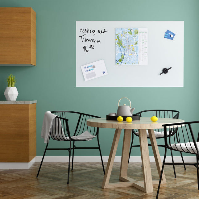 White glass magnetic board
