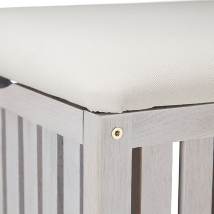White laundry basket with seat