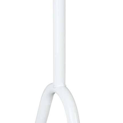 White metal coat hanger
