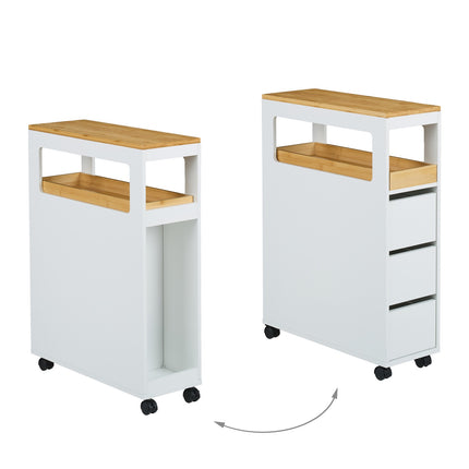 White niche cart with drawers