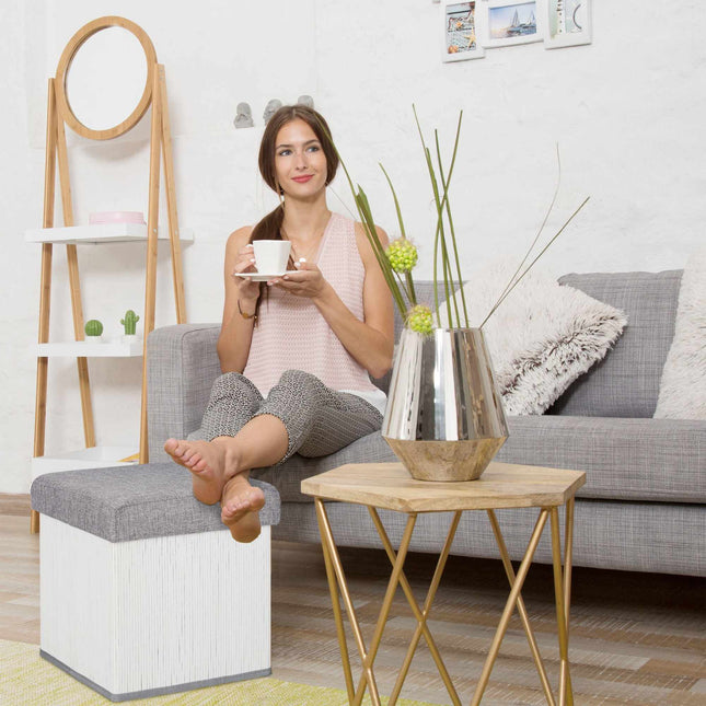 Witte pallet met opbergruimte