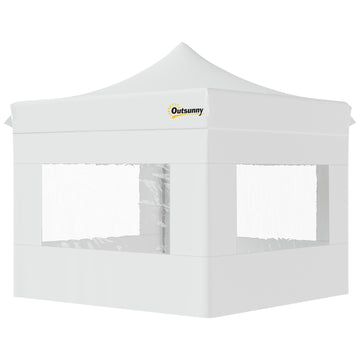 White pop-up garden tent, waterproof, 300 x 300 cm