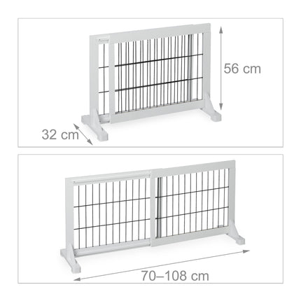 White retractable security gate