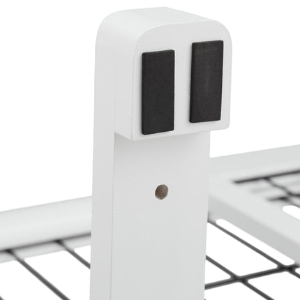 White retractable security gate