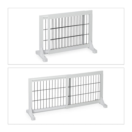 White retractable security gate