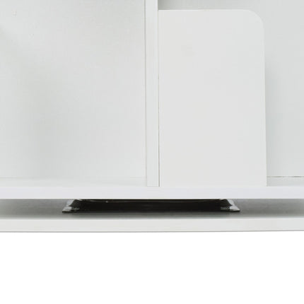 White rotating bookcase