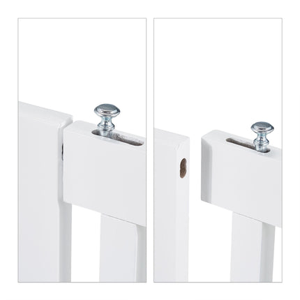 White security gate with door 70 cm