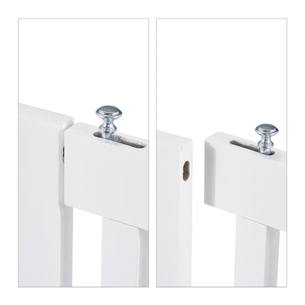 White security gate with door 70 cm