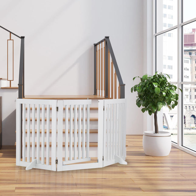 White security gate with door 70 cm