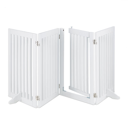 White security gate with door 70 cm