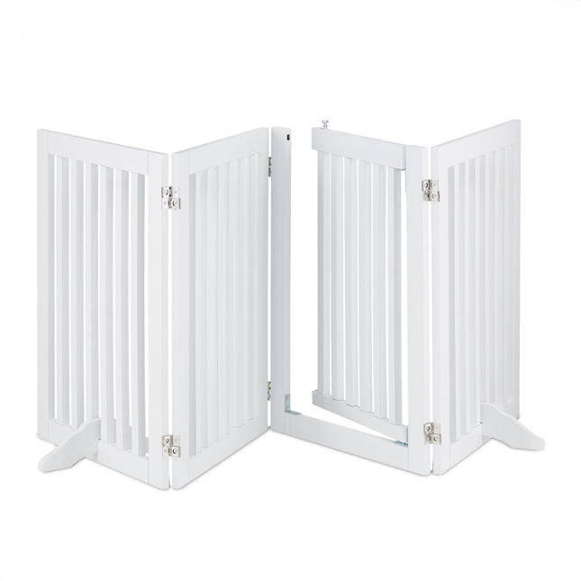 White security gate with door 70 cm