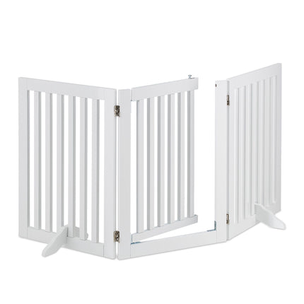 White security gate with door 70 cm