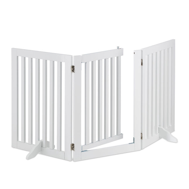 White security gate with door 70 cm