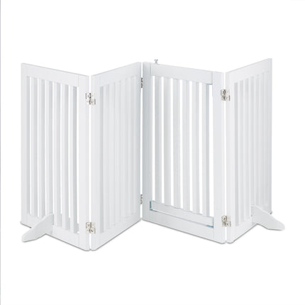 White security gate with door 70 cm