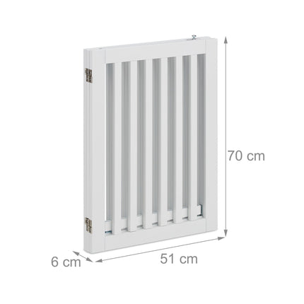 White security gate with door 70 cm