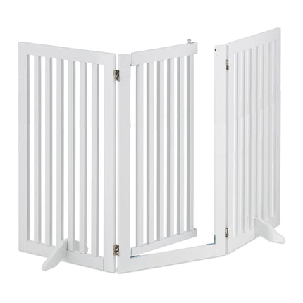 White security gate with door 92 cm