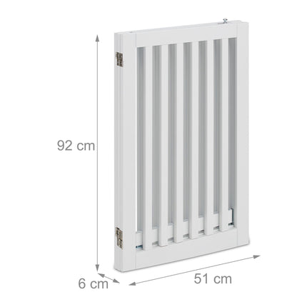 White security gate with door 92 cm