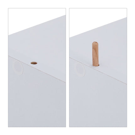 White shoe shelf with 2 shelves