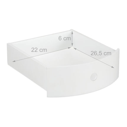 White side table with drawer