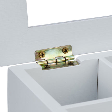 White tea box with 6 compartments