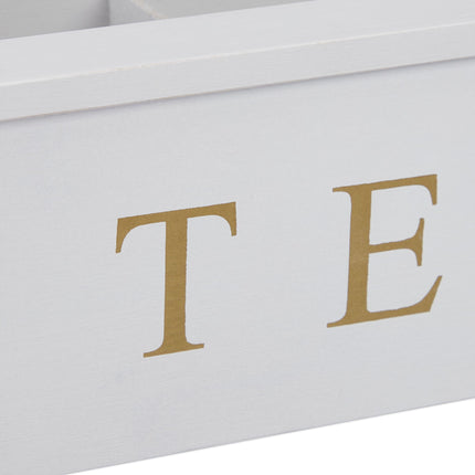 White tea box with 9 compartments