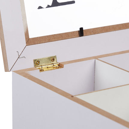 White tea box with 9 compartments