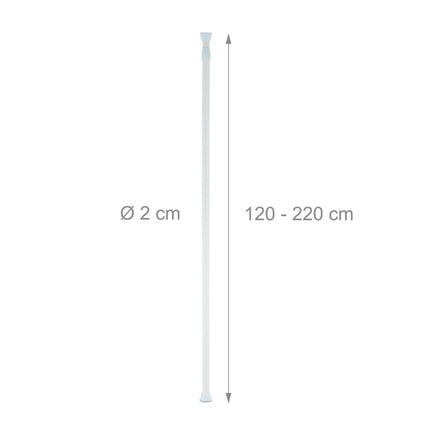 White telescopic rod stainless steel