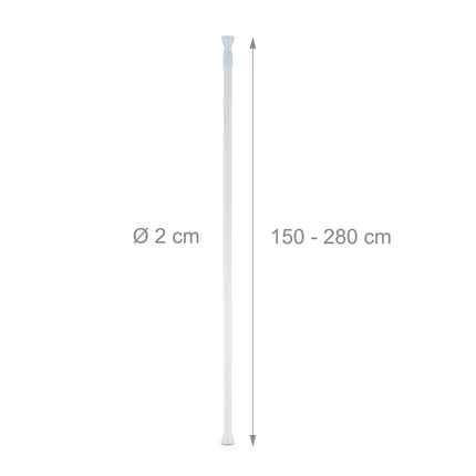 White telescopic rod stainless steel