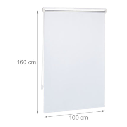 White thermal roller blind 160 cm long