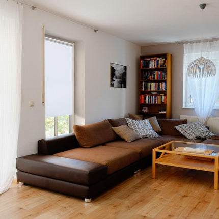 White thermal roller blind 160 cm long