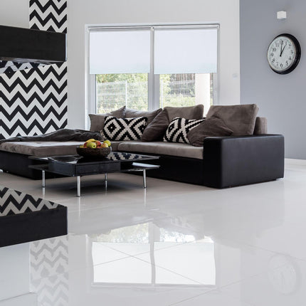 White thermal roller blind 220 cm long