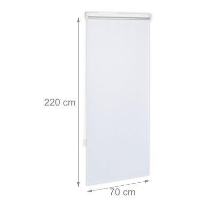 White thermal roller blind 220 cm long